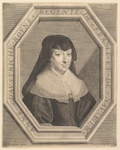 Ana de Austria, reina de Francia, en traje de luto de Jean Morin