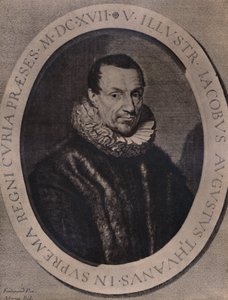 Jacques Auguste de Thou, historiador y coleccionista de libros francés, siglo XVII 1894