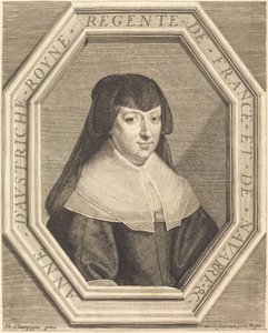 Ana de Austria de Jean Morin after Philippe de Champaigne