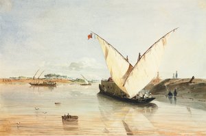 Barco del Nilo de Jean Nicolas Henri de Chacaton