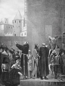 Los albigenses de Carcasona (litografía) de Jean Paul (after) Laurens