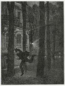 Prisionero fugitivo - ilustración de Histoire d’un crime, siglo XIX de Jean Paul Laurens