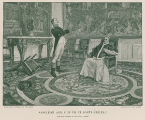Napoleón y Pío VII en Fontainebleau de Jean Paul Laurens