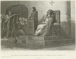 El cuerpo del Papa Formoso exhumado para juicio por orden del Papa Esteban VII
