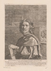Retrato de Nicolás Poussin de Jean Pesne
