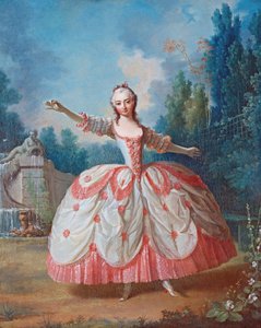 Retrato de Barbara Campanini (1721-1799), conocida como La Barbarina - Peinture de Jean Philippe Delaroche (1710-1767) - 1721 - Óleo sobre madera - 68,5x56,5 - Colección particular