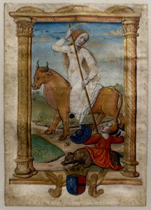 Paciencia, I. Les rondeaux des vertus, después de 1515 (Pergamino pintado e iluminado) de Jean Pichore
