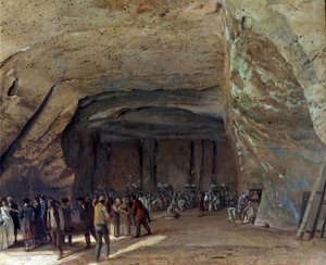 Bodega utilizada como almacén de sal en Dieppedalle alrededor de 1789 de Jean Pierre Houel