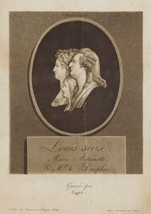Louis Seize, Marie Antoinette y Mgr. le Dauphin de Jean Pierre Marie Jazet