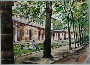 El jardín del hospital psiquiátrico St. Maur de Jean Raoulx