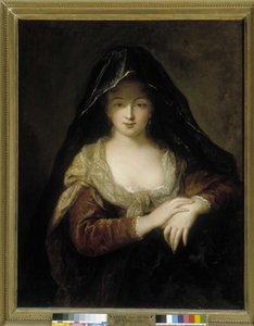 Niña joven con las manos cruzadas de Jean Raoux