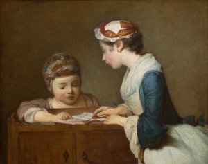 La pequeña maestra de Jean Baptiste Simeon Chardin