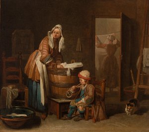 Mujer lavando (La lavandera) de Jean Baptiste Simeon Chardin