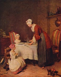 Gracia o Le Bénédicité título francés, c1740 de Jean Baptiste Simeon Chardin