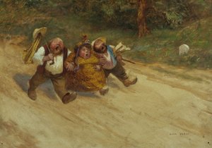 Tres buenos amigos, hacia 1902 (óleo)