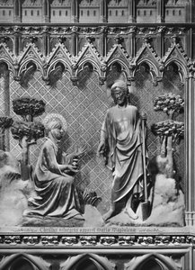 Catedral, interior, pantalla del coro, Jesucristo apareciendo a María Magdalena, c.1340-51 de Jean and Jean Le Boutellier Ravy