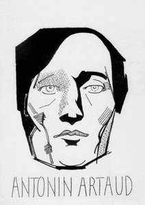 Antonin Artaud (litografía) de Jean de Bosschere
