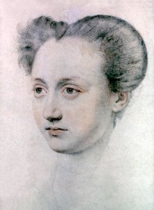 Marie Touchet (1549-1638) amante del rey francés Carlos IX, c.1570 (dibujo) de Jean de Court