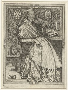 Portret van kardinaal Karel van Bourbon Carlos Cardenal de Borbón a los 28 años de Jean de Gourmont (I)