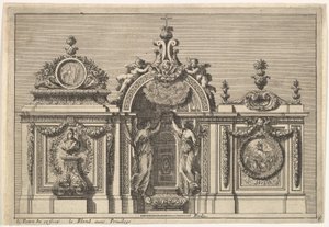 Diseño para un tabernáculo con dos variantes, de: Tabernacles à l