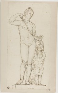 Escultura de Venus y Cupido, con armadura de Marte
