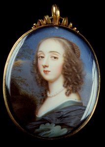 Retrato de Mademoiselle Kirk (miniatura en medallón) de Jean the Elder Petitot
