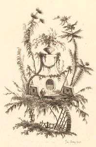 Fuente china con jarrón de Jeanne Deny