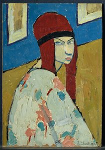 Autorretrato, c.1917 (óleo sobre cartón) de Jeanne Hébuterne