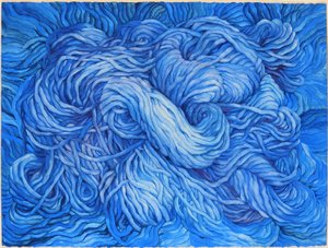 Lana azul cobalto, 2013 (gouache sobre papel)