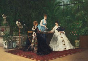 Té en el invernadero, 1893