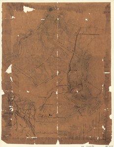 Mapa topográfico de la propiedad de hierro de Elizabeth Furnace, condado de Augusta, Virginia, que contiene unos 6250 acres, agosto de 1867. LOC 2005625144 de Jedediah Hotchkiss