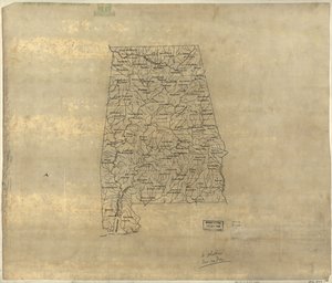 Mapa base de Alabama. LOC 2005625108 de Jedediah Hotchkiss