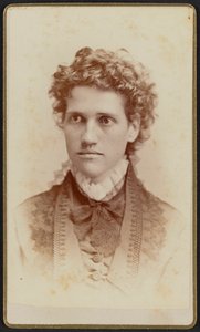 Retrato carte-de-visite de la señorita Julia J. Thomas, ca. 1875 de Jefferson Beardsley