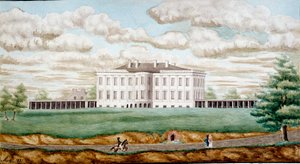 La Casa Blanca en Washington Pintura de Jefferson Vail (1743-1826) 1821 Blerancourt, Museo Franco Americano de Jefferson Vail