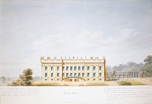 Diseño para el frente sur, Chatsworth House de Jeffry Wyatville
