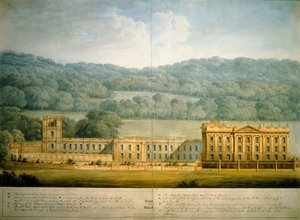 La fachada oeste de Chatsworth House