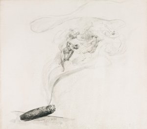 en el humo de Jehan Georges Vibert