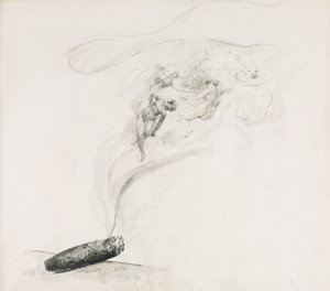 En el humo, 1800s de Jehan Georges Vibert
