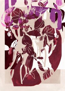 Flores abstractas en magenta de Jenja Braun
