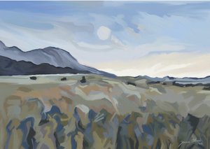 Paisaje montañoso abstracto de Jenna Alheit