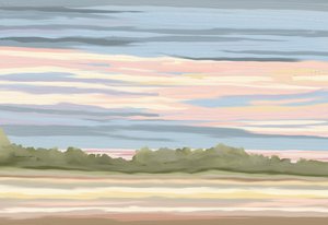 Horizonte sereno en tonos pastel de Jenna Alheit