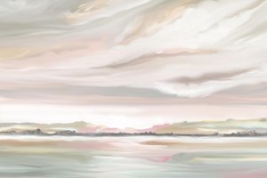 Paisaje sereno en tonos pastel