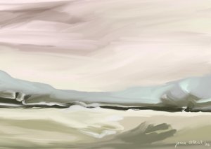 Paisaje sereno en tonos pastel de Jenna Alheit