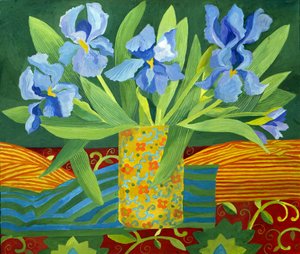 Iris, 2014 (acrílico sobre lienzo) de Jennifer Abbott