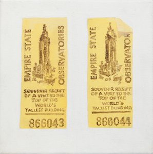 Billete antiguo del Empire State Building (acrílico) de Jennifer Abbott