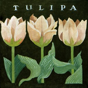 Tulipanes, 2013 (acrílico sobre lienzo) de Jennifer Abbott