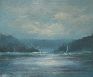Salcombe Late Afternoon (óleo sobre lienzo) de Jennifer Wright