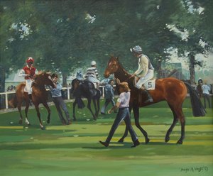The Paddock, Windsor Races (óleo sobre lienzo)