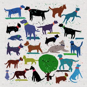 Dog Love, 2022 (técnica mixta) de Jenny Frean