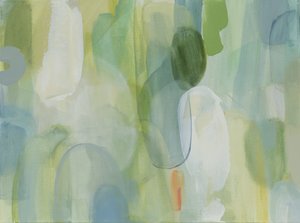 Verde y azul: abstracto de Jenny Westenhofer